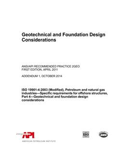 API RP 2GEO