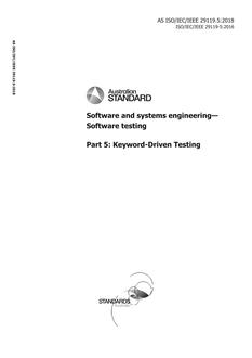 AS ISO/IEC/IEEE 29119.5:2018