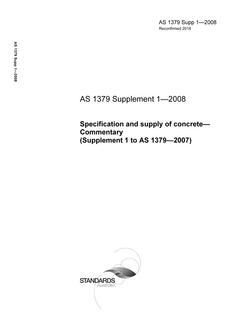 AS 1379 SUPP 1-2008