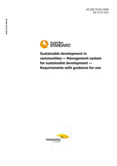 AS ISO 37101:2020