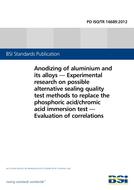 BS PD ISO/TR 16689:2012