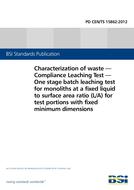BS PD CEN/TS 15862:2012