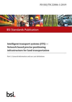 BS PD ISO/TR 22086-1:2019