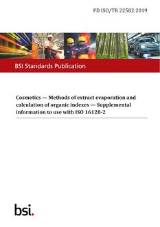 BS PD ISO/TR 22582:2019