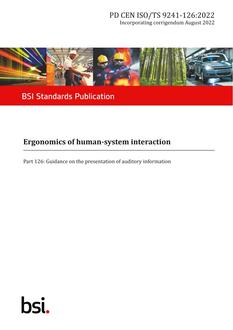 BS PD CEN ISO/TS 9241-126:2022
